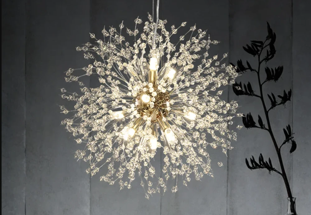 flush crystal chandelier